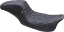 Double Diamond Squareback Seat Black / Blue For Harley Davidson FLH 1868 ABS 2021