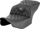 Roadsofa™ Lattice Stitch Seat Black For Harley Davidson FLTRXSE 1977 ABS - 77.5 CM