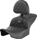 Roadsofa™ Lattice Stitch Seat Black For Harley Davidson FLTRXSTSE 1977 - 33 CM