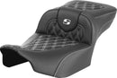 Roadsofa™ Extended Reach Seat Black For Harley Davidson FLHXSE 1977 ABS - 77.5 CM