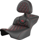 Roadsofa™ Extended Reach Seat Black For Harley Davidson FLTRXSTSE 1977 ABS - 44.5 CM