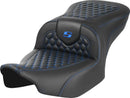 Honeycomb Roadsofa™ Seat Black / Blue For Harley Davidson FLHX 1923 ABS - 33 CM