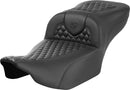 Roadsofa™ Extended Reach Seat Black For Harley Davidson FLTRXSE 1977 ABS - 77.5 CM