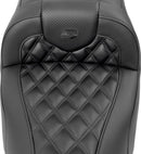 Roadsofa™ Lattice Stitch Seat Without Backrest Black For Harley Davidson FLHX 1923 ABS - 33 CM