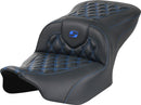 Roadsofa™ Lattice Stitch Seat Black For Harley Davidson FLTRK 1868 ABS - 77.5 CM