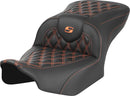Roadsofa™ Lattice Stitch Seat Black For Harley Davidson FLHX 1923 ABS - 40.5 CM