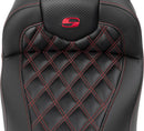 Roadsofa™ Lattice Stitch Seat Black / Red For Harley Davidson FLHX 1923 ABS - 77.5 CM
