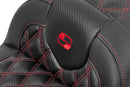 Roadsofa™ Lattice Stitch Seat Black / Red For Harley Davidson FLHX 1923 ABS - 77.5 CM
