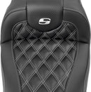 Roadsofa™ Lattice Stitch Seat Black For Harley Davidson FLHX 1923 ABS - 77.5 CM