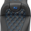 Roadsofa™ Extended Reach Seat Without Backrest Black For Harley Davidson FLTRXSTSE 1977 ABS - 28 CM