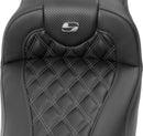 Roadsofa™ Extended Reach Seat Black / Grey For Harley Davidson FLHX 1923 ABS - 28 CM