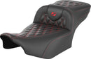 Roadsofa™ Extended Reach Seat Without Backrest Black For Harley Davidson FLHXSE 1977 ABS - 28 CM