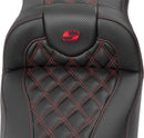 Roadsofa™ Extended Reach Seat Without Backrest Black For Harley Davidson FLHXSE 1977 ABS - 28 CM