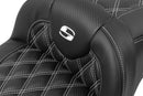 Roadsofa™ Extended Reach Seat Without Backrest Black For Harley Davidson FLHX 1923 ABS - 28 CM