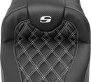 Roadsofa™ Extended Reach Seat Without Backrest Black For Harley Davidson FLHX 1923 ABS - 28 CM