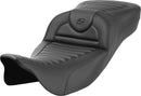 Roadsofa™ Extended Reach Seat Black For Harley Davidson FLH 1868 ABS - 44.5 CM