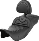 Roadsofa™ Extended Reach Seat Black For Harley Davidson FLH 1868 ABS - 29.2 CM