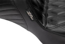Kickflip Daddy Long Legs Seat Black For Harley Davidson FLHXU 1977 ABS