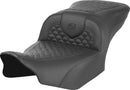 Dragon Scale Stitch Roadsofa™ Seat Black For Harley Davidson FLHX 1923 ABS - 77.5 CM