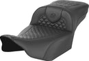 Dragon Scale Stitch Roadsofa™ Seat Black For Harley Davidson FLHXSE 1977 ABS - 77.5 CM