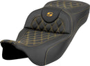 Roadsofa Extended Reach Seat Black / Gold For Harley Davidson FLH 1868 ABS 2021