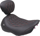 Wide Tripper Solo Seat Black / Red For Harley Davidson FLHXSE 1977 ABS 2023-2025