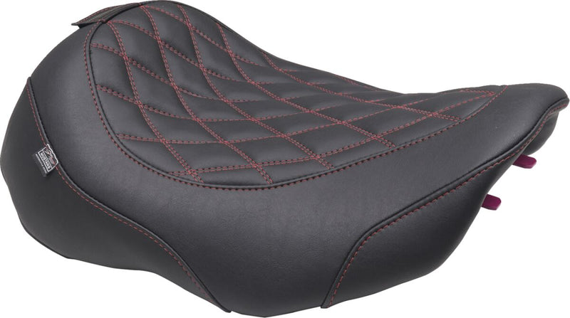 Wide Tripper Solo Seat Black / Red For Harley Davidson FLHXSE 1977 ABS 2023-2025