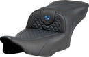 Dragon Scale Stitch RoadSofa Seat Black / Blue For Harley Davidson FLHXSE 1977 ABS 2023-2025