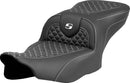 Dragon Scale Stitch RoadSofa Seat Black / White For Harley Davidson FLHXSE 1977 ABS 2023-2025