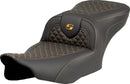 Dragon Scale Stitch RoadSofa Seat Black / Gold For Harley Davidson FLHXSE 1977 ABS 2023-2025
