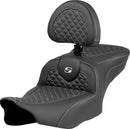 Dragon Scale Stitch RoadSofa Seat Black / Silver For Harley Davidson FLHXU 1977 ABS 2025