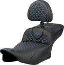 Dragon Scale Stitch RoadSofa Seat Black / Blue For Harley Davidson FLHX 1923 ABS 2024-2026