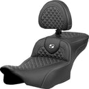 Dragon Scale Stitch RoadSofa Seat Black / White For Harley Davidson FLHX 1923 ABS 2024-2026