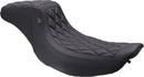Double Diamond Squareback Seat Black For Harley Davidson FLHR 1340 1997-1998