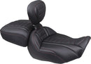 Deluxe Touring Solo Seat Black / Red For Harley Davidson FLHX 1923 ABS 2024-2025