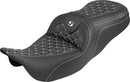 RoadSofa Tri Gripper Seat Black / White For Harley Davidson FLH 1868 ABS 2023 - 39.5 CM