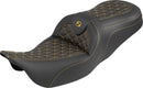 RoadSofa Tri Gripper Seat Black / Gold For Harley Davidson FLH 1868 ABS 2021 - 39.5 CM