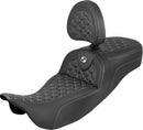 Extended Reach RoadSofa Tri Gripper Seat Black / White For Harley Davidson FLH 1868 ABS 2021 - 78.74 CM