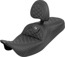 RoadSofa Tri Gripper Seat Black / Silver For Harley Davidson FLH 1868 ABS 2021 - 78.74 CM