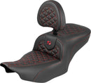 Roadsofa Standard Reach Seat Black / Red For Harley Davidson FLHX 1923 ABS 2024-2026 - 40.5 CM