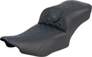 Roadsofa Extended Reach Seat Black / Blue For Harley Davidson FLHX 1923 ABS 2024-2026 - 28 CM