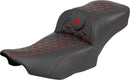 Roadsofa Extended Reach Seat Black / Red For Harley Davidson FLHX 1923 ABS 2024-2026 - 77.5 CM