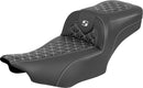 Roadsofa Extended Reach Seat Black / White For Harley Davidson FLHX 1923 ABS 2024-2026 - 77.5 CM