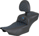 Roadsofa Extended Reach Seat Black / Blue For Harley Davidson FLHX 1923 ABS 2024-2026 - 77.5 CM