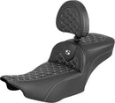 Roadsofa Extended Reach Seat Black / White For Harley Davidson FLHX 1923 ABS 2024-2026 - 44.5 CM
