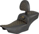Roadsofa Extended Reach Seat Black / Gold For Harley Davidson FLHX 1923 ABS 2024-2026 - 77.5 CM