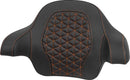 Tour-Pak® Passenger Pad Black / Orange For Harley Davidson FLH 1868 ABS 2021 - 35.5 CM