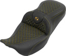 RoadSofa Seat Black / Gold For Harley Davidson FLH 1868 ABS 2021 - 33 CM