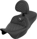 Dragon Scale Stitch RoadSofa Seat Black / White For Harley Davidson FLH 1868 ABS 2021 - 78.5 CM