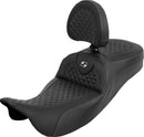 Dragon Scale Stitch RoadSofa Seat Black / Silver For Harley Davidson FLH 1868 ABS 2021 - 78.74 CM